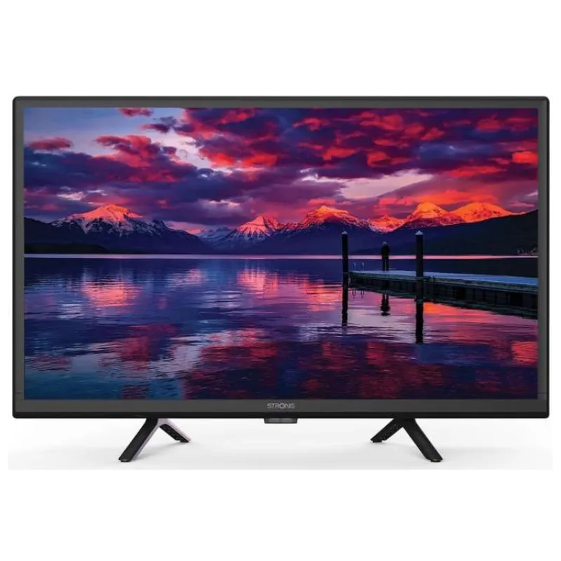 STRONG LED TV 24"/ SRT24HE4023/ HD Ready/ 1366x768/ DVB-T2/C/S2/ H.265/HEVC/ 2x HDMI/ USB/ 12V/ černá/ F (SRT24HE4023)