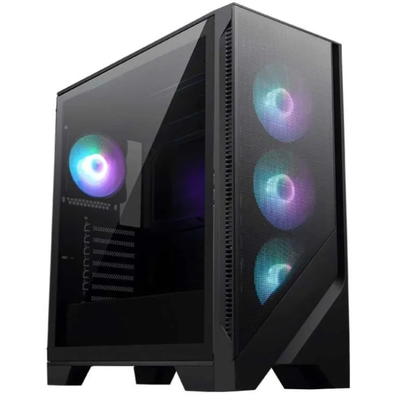 MSI skříň MAG FORGE 320R AIRFLOW/ bez zdroje/ levé temperované sklo/ 4x 120 mm A-RGB fan/ 2x USB3.2/ černá (306-7G23R21-809)