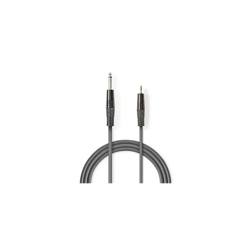 NEDIS stereo audio kabel/ 6,35 mm zástrčka - 3,5 mm zástrčka/ šedý/ 3m (COTH23205GY30)