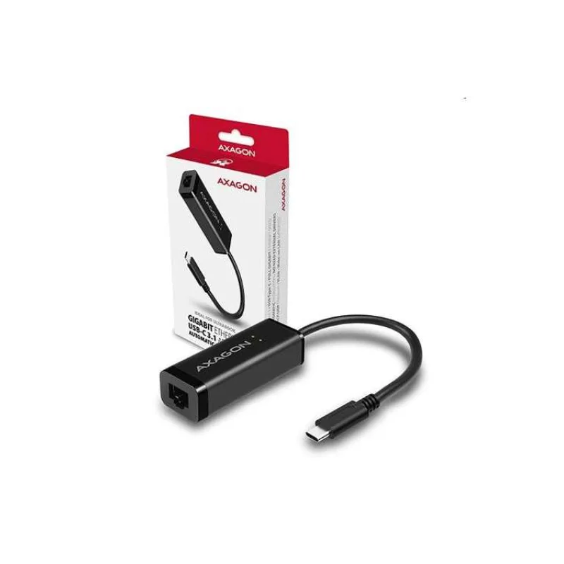 AXAGON ADE-SRC, USB3.1 Type-C - externí Gigabit Ethernet adaptér, auto install (ADE-SRC)