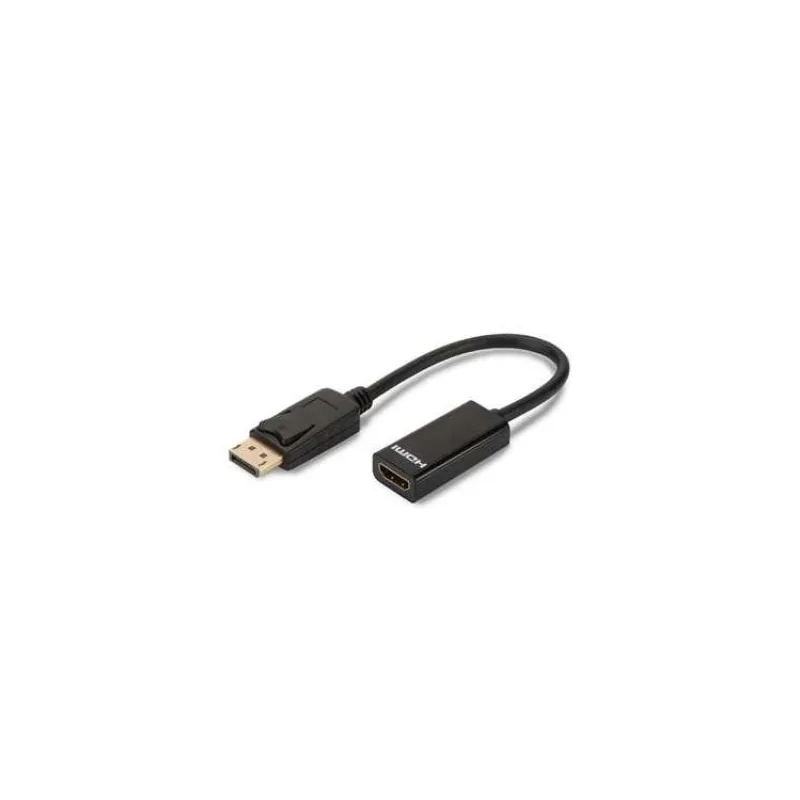 Digitus Adaptérový kabel DisplayPort, DP - HDMI typ A M / F, 0,15 m, s blokováním, kompatibilní s DP 1.1a, CE, bl (AK-340400-001-S)