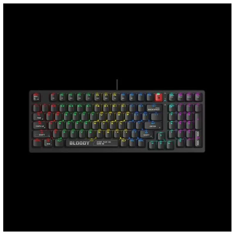 A4tech Bloody S98 Black RGB mechanická herní klávesnice, USB, CZ (S98-BK)