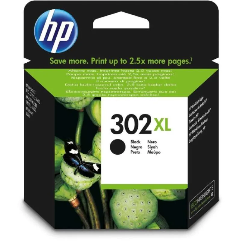 HP inkoustová kazeta 302XL černá F6U68AE originál (F6U68AE)