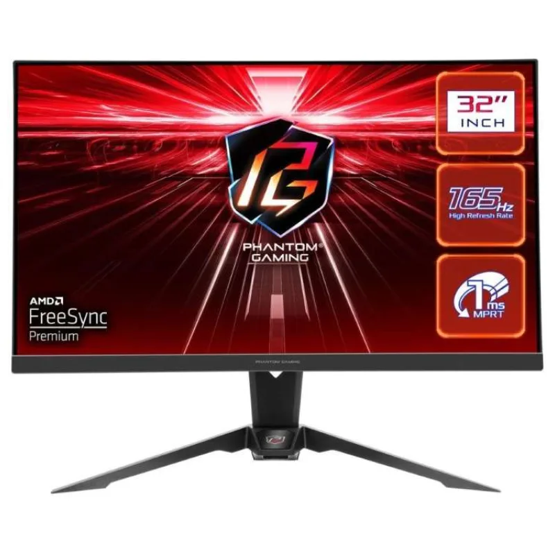 Phantom Gaming by Asrock monitor PG32QF2B 31,5"/VA/2560x1440/165Hz/ 550cd/m2/1ms/DP/2x HDMI/repro/výšk. nast./Wifi ant. (90LXA020-A0E2A0V)