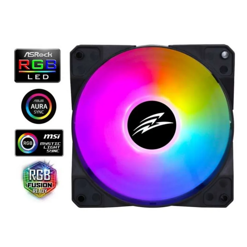 EVOLVEO 12FM ventilátor 120mm, ARGB, černý rám, master (RGBFAN12FMB)