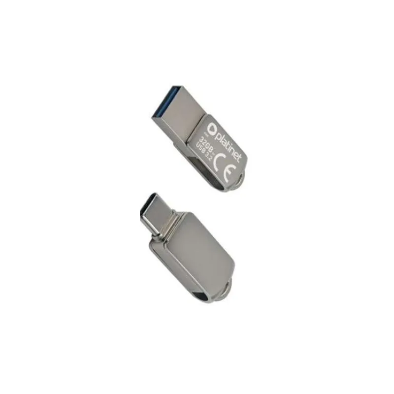 PLATINET flashdisk USB 3.2 METAL WATERPROOF DUAL USB-C USB-A 32GB (PMFMC32)