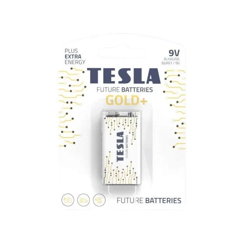 TESLA GOLD+ alkalická baterie 9V (6LR61, blister) 1 ks (12090121)