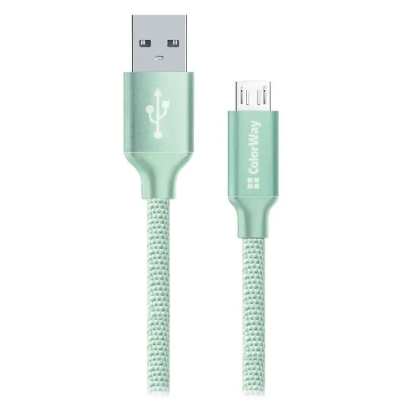 Colorway Datový Kabel Usb / Micro Usb/ 1m/ 2.1A/ Mint (CW-CBUM002-MT)