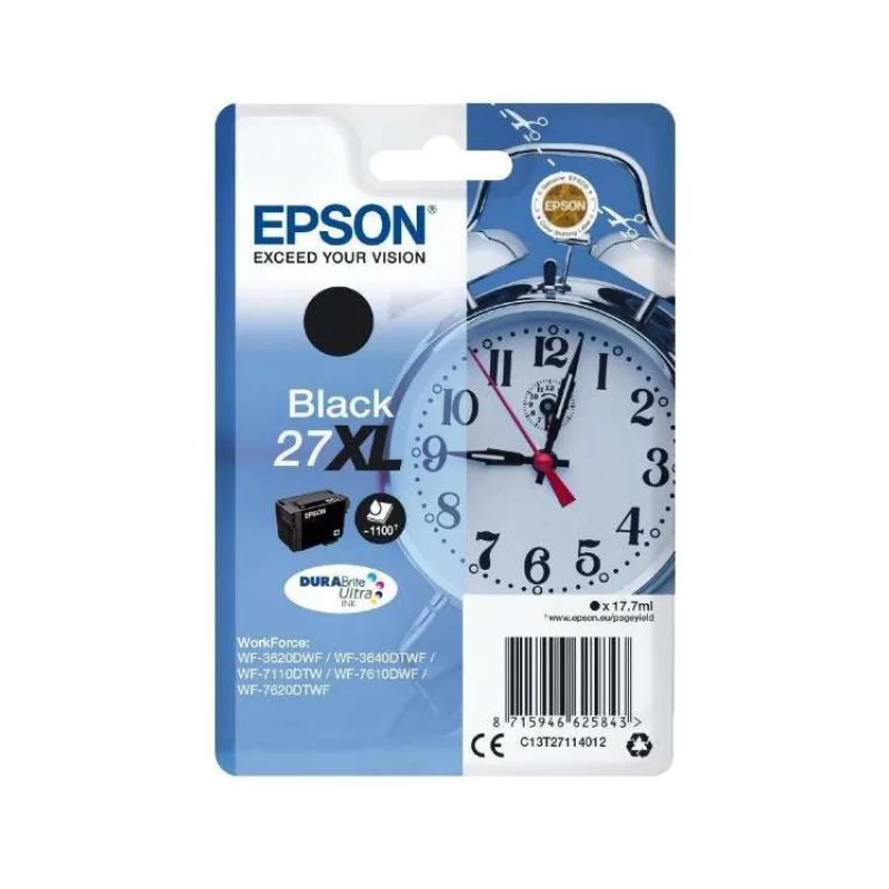 EPSON cartridge T2711 black (budík) XL (C13T27114012)