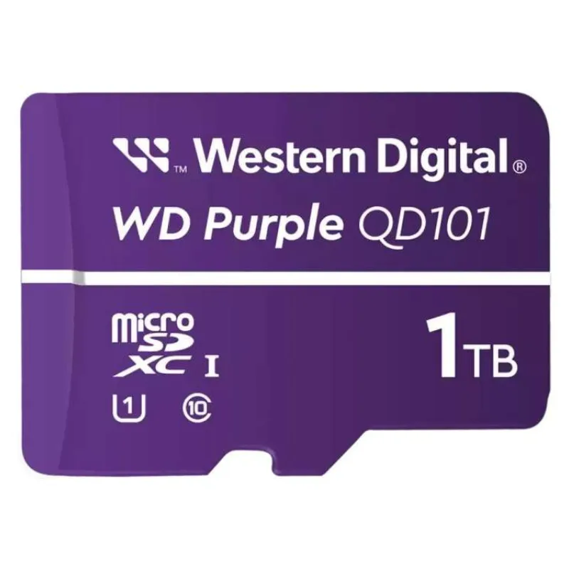 WD PURPLE 1TB MicroSDXC QD101 / WDD100T1P0C / CL10 / U1 / (WDD100T1P0C-85AEL0)