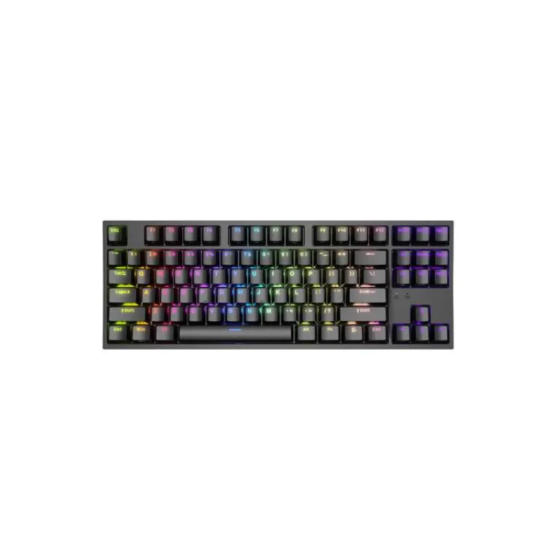 Genesis herní mechanická klávesnice THOR 404/RGB/Gateron Yellow Pro/Drátová USB/US layout/Černá (NKG-2069)