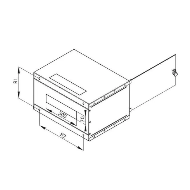 19"rozvádzač jednodiel.12U/400mm FLAT-PACK plech.dv. (RXA-12-CS4-CAX-A1)