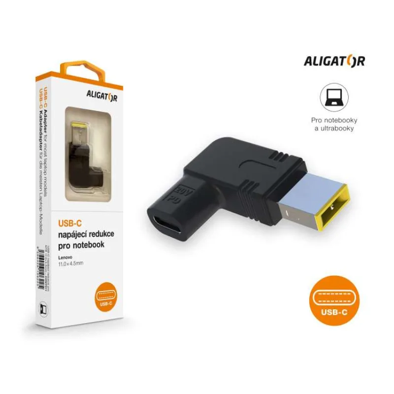 Aligator USB-C napájacia redukcia 11 x 4,5 mm pre notebooky Lenovo (CONT011)