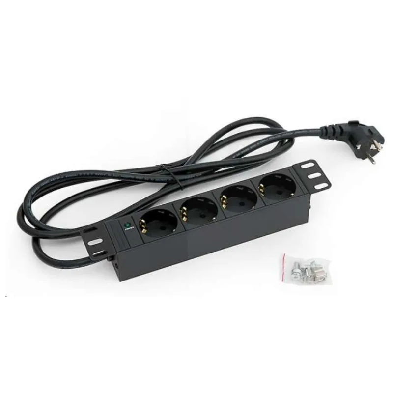 TRITON 10" rozvádzač 4x230V DIN- 2m, čierny (RAB-PD-X91-C1)