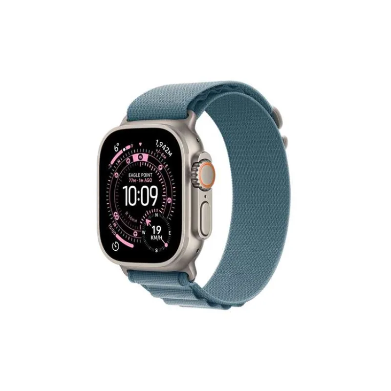 Apple Watch Ultra 3 GPS + Cellular 49mm Prírodný titán so svetlo modrým alpským ťahom - L (MEWP4QC/A)