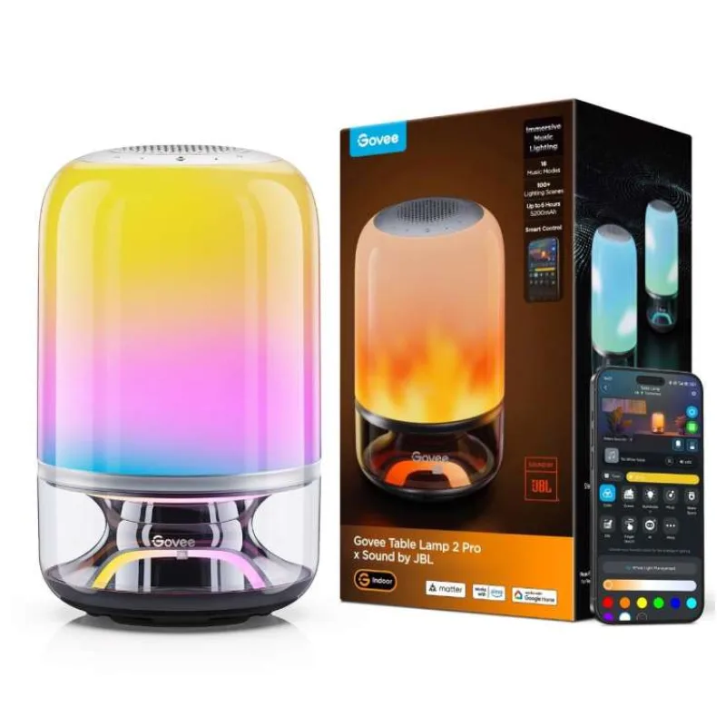 Govee Table Lamp 2 RGBW Akumulátorová lampa s reproduktorem - zvuk od JBL (H60200F1)