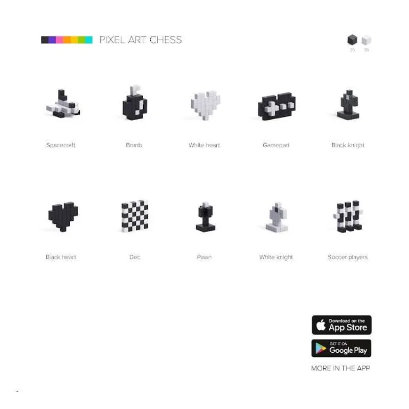 PIXIO Chess - Šachy magnetická stavebnice (70101)