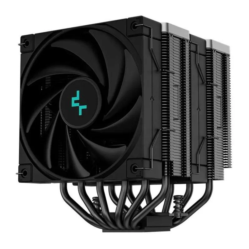 DEEPCOOL chladič AK620 Zero Dark / 2x120mm fan / 6x heatpipes / pro Intel i AMD/ komplet černý (R-AK620-BKNNMT-G-1)