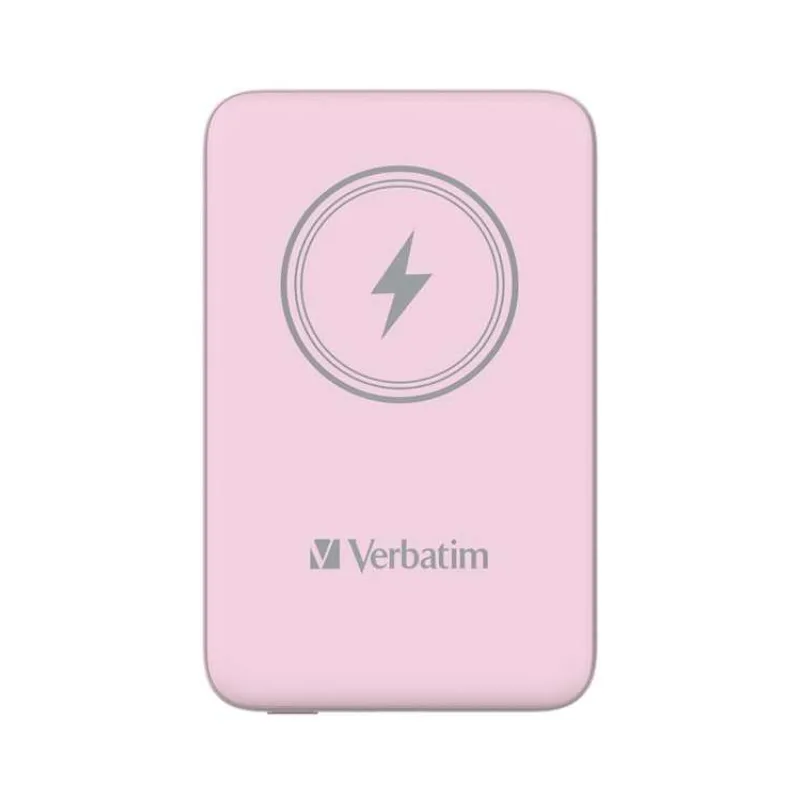 VERBATIM Powerbanka Charge 'n' Go, Magnetická, 10000 mAh, USB-C, Růžová (32248)