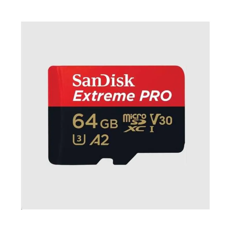 SanDisk Extreme PRO/micro SDXC/64GB/UHS-I U3 / Class 10/+ Adaptér (SDSQXCU-064G-GN6MA)
