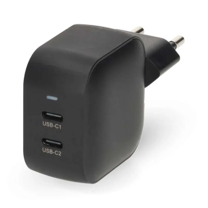 NEDIS síťová nabíječka/ 35 W/ PD 3.0/ rychlé nabíjení/ 1.75 / 2.33 / 2.92 / 3.0 A/ 2x USB-C/ černá (WGCHA35WBK)