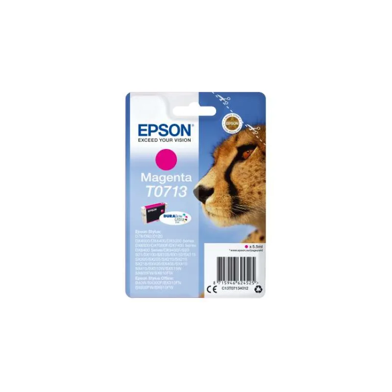Epson Singlepack Magenta T0713 DURABrite Ultra Ink (C13T07134012)