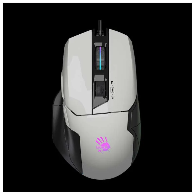 A4tech Bloody Myš W70 Max Activated, podsvícená herní myš, 12000 DPI, USB, Bílá (W70 MAX A WH)