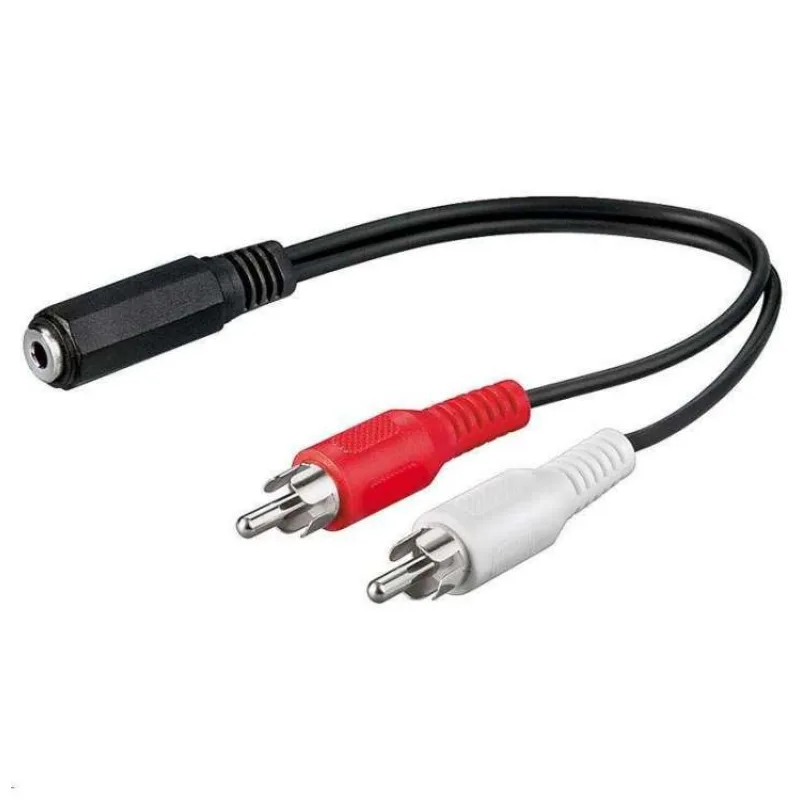 PremiumCord Kabel Jack 3.5mm-2xCINCH F/M 20cm (kjackcinb02)
