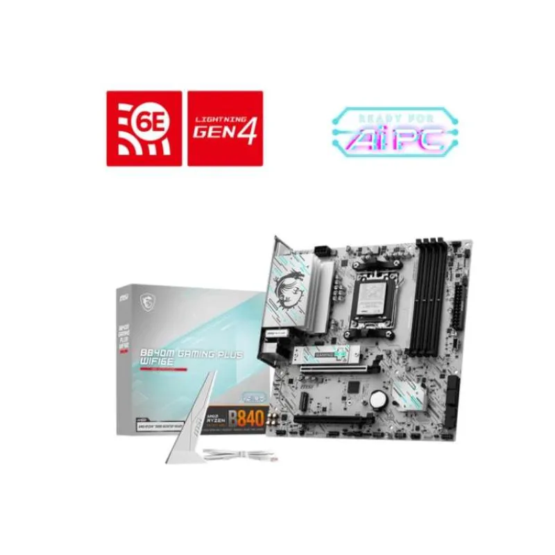 MSI MB Sc AM5 B840M GAMING PLUS WIFI6E, AMD B840, 4xDDR5, 1xHDMI, WI-FI, mATX (B840M GAMING PLUS WIFI6E)
