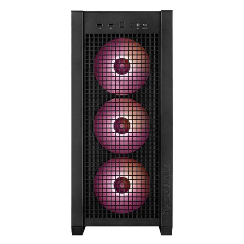 ASUS case TUF GAMING CASE (GT302) TG, Mid Tower, 4x 140mm ARGB Fan, černá (90DC00I0-B19000)