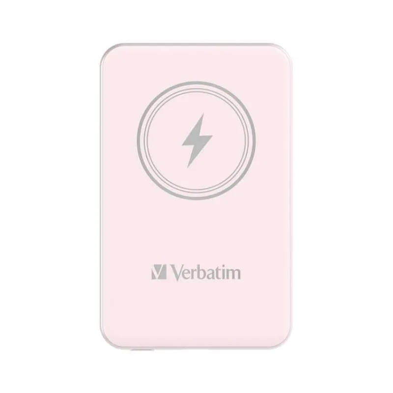 VERBATIM Powerbanka Charge 'n' Go, Magnetická, 5000 mAh, USB-C, Růžová (32243)