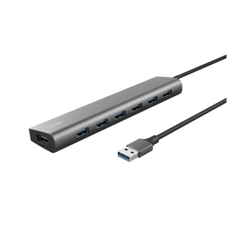 TRUST rozbočovač HALYX, 7portový rozbočovač USB 3.2 Gen1 (24967)