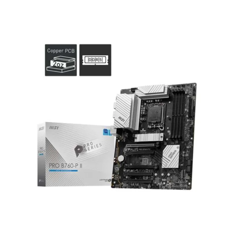 MSI MB Sc LGA1700 PRO B760-P II, Intel B760, 4xDDR5, 1xDP, 1xHDMI (PRO B760-P II)