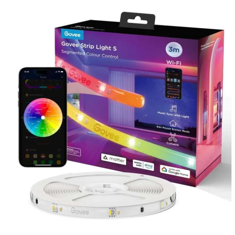 Govee WiFi RGBICW Smart PRO LED pásek 3m MATTER - extra odolný (H612FCD1)
