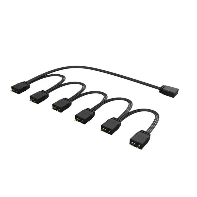 AKASA - 1 na 6 adresovateľný RGB splitter (AK-CBLD13-85BK)