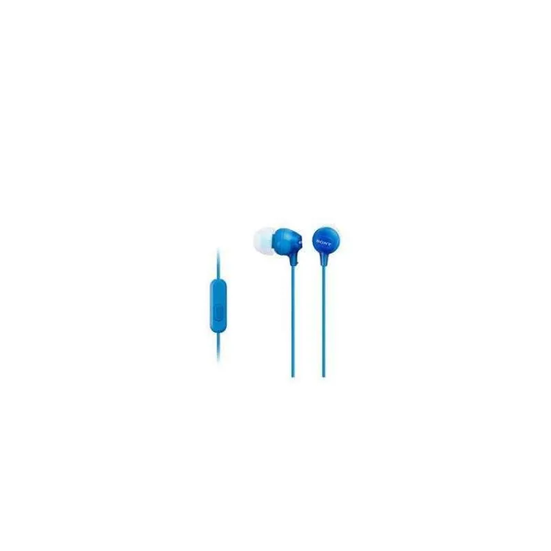 SONY MDR-EX15AP - Sluchátka do uší s mikrofonem - Blue (MDREX15APLI.CE7)