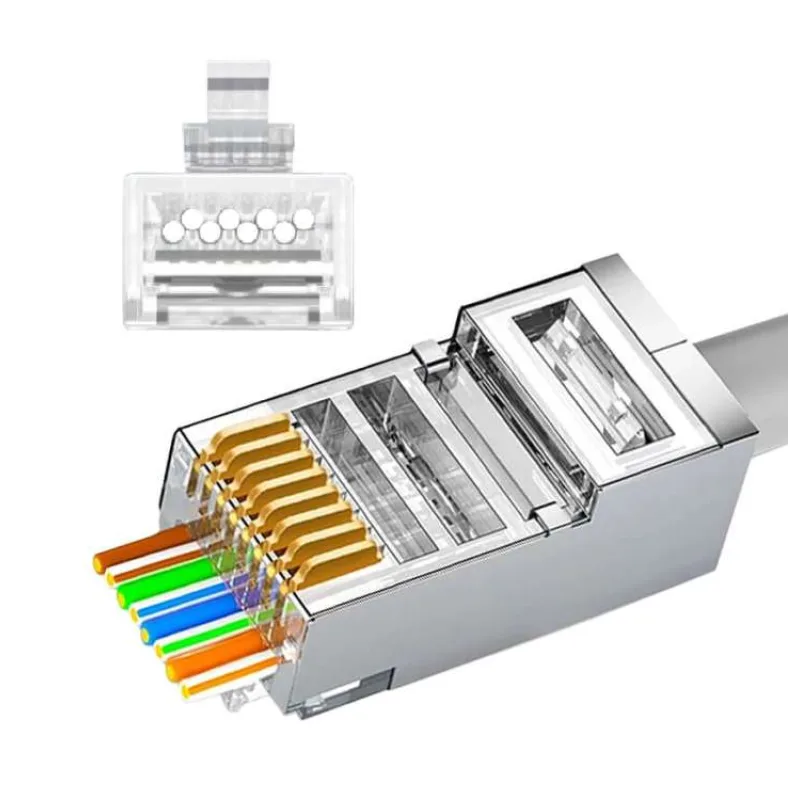 W-Star Konektor FTP RJ45EZ Cat6A 100ks 3U pozlátený 6SLD pass through FRJ45EZC6AS (FRJ45EZC6AS)