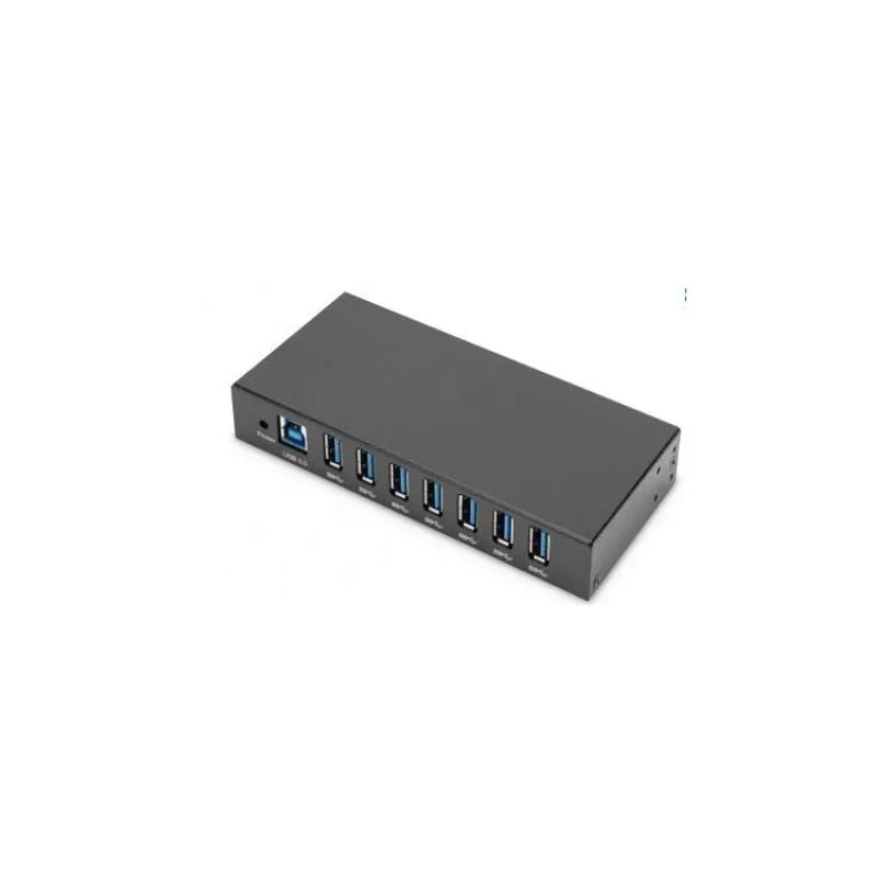 Digitus USB 3.0 HUB, 7 Port, Industrial, Metal incl. PSU 15-kV ESD, Table, Wall, DIN Rail mount (DA-70258-1)