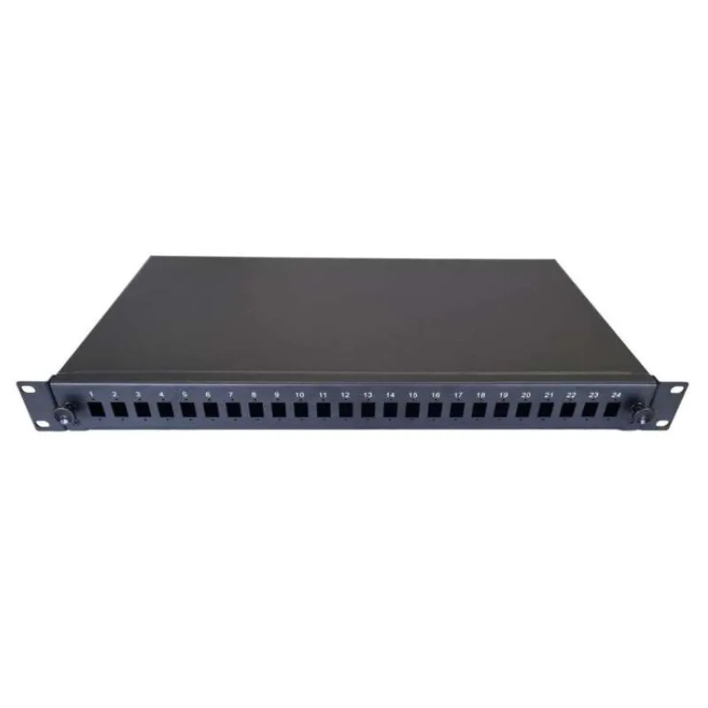 Optická vana výsuvná 1U, 24x SC simplex (24x LC duplex, 24x E2000) s kazetou OPTRONIC pro 24 svárů, černá (OPVANA1UO-24SCS-OPTR)