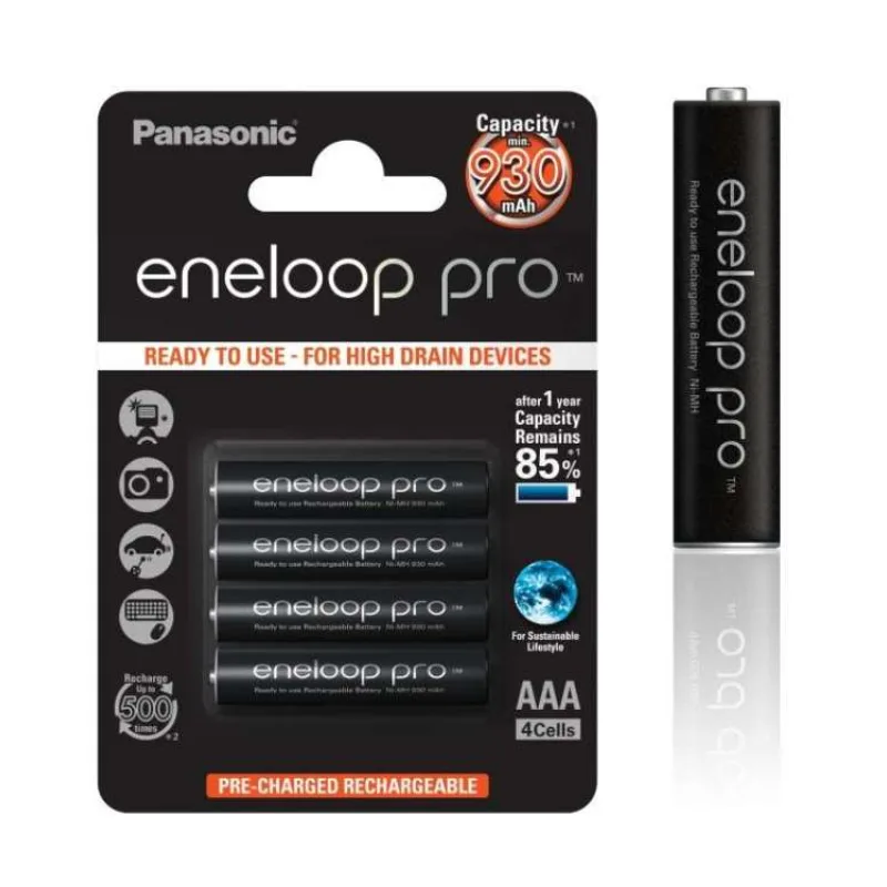 Panasonic Eneloop Pro AAA NiMH 1,2V 930mA BL4 (11492)