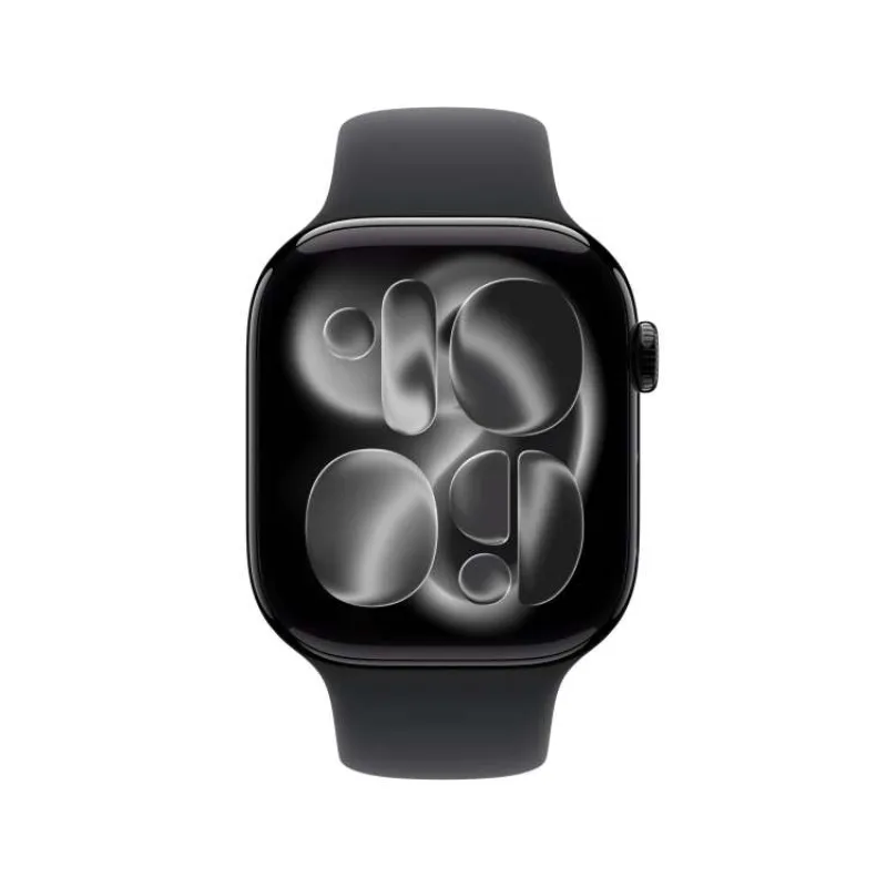 Apple Watch Series 11 GPS + Cellular 46mm Klavírny čierny hliník s čiernym športovým remienkom - M/L (MFC44WF/A)