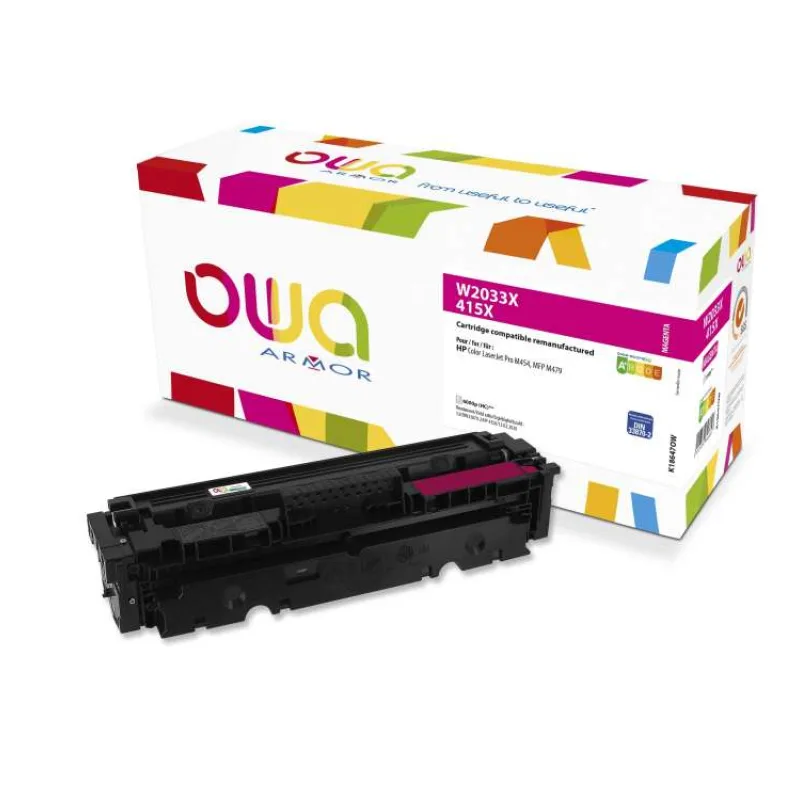 OWA Armor toner pre HP Laserjet M 450, 454, 455, 470, 479 6 000 strán, W2033X, červená/purpurová (K18647OW)