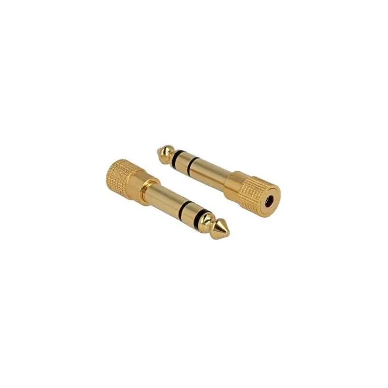 Delock adaptér stereo jack 6,35 mm samec na stereo jack 3,5 mm samice (65361)