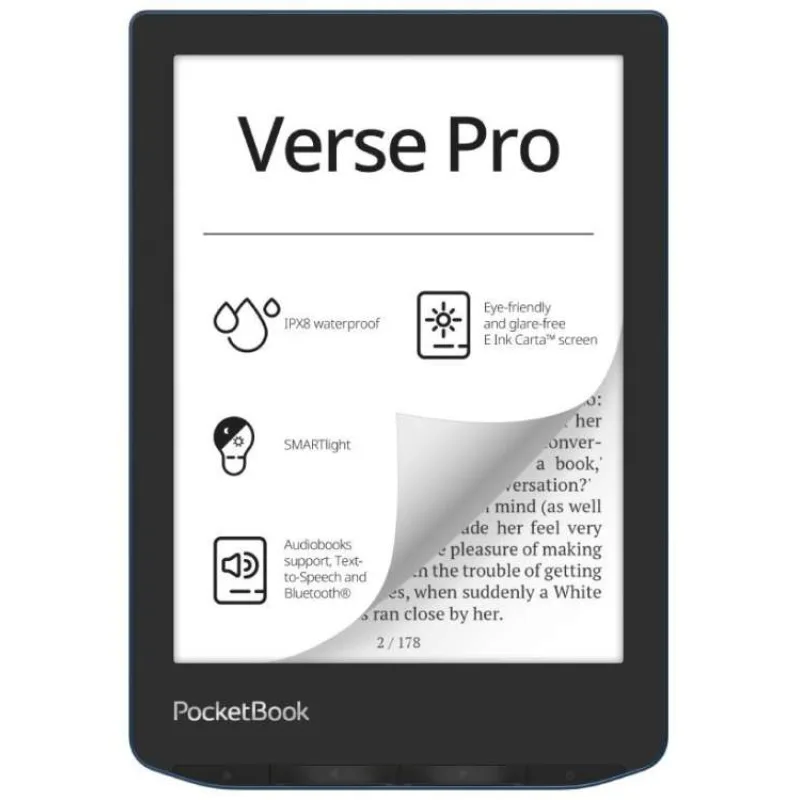 E-book POCKETBOOK 634 Verse Pro Azure, modrý (PB634-A-WW)