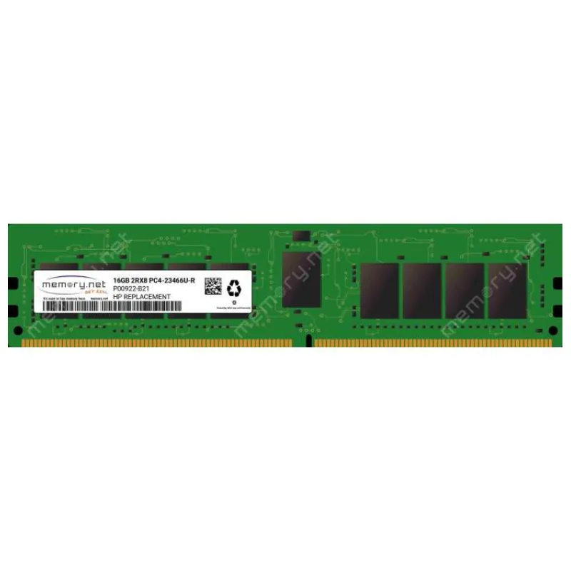HPE 16GB (1x16GB) Dual Rank x8 DDR42933 CAS212121 RegSmartMemory Kit P00922R-B21 RENEW (P00922R-B21)