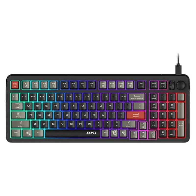 MSI herní klávesnice FORGE GK110/ drátová/ RGB podsvícení/ USB/ CZ+SK layout (S11-04CS229-HH9)
