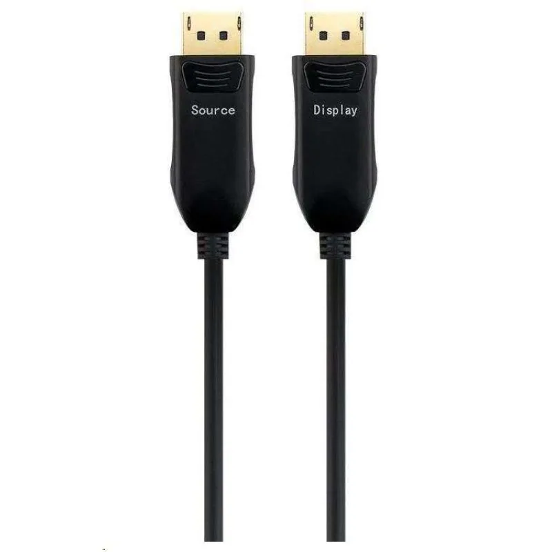 PremiumCord Optický DisplayPort 1.4 přípojný kabel M/M, zlacené konekt. 15m (kport6-15)