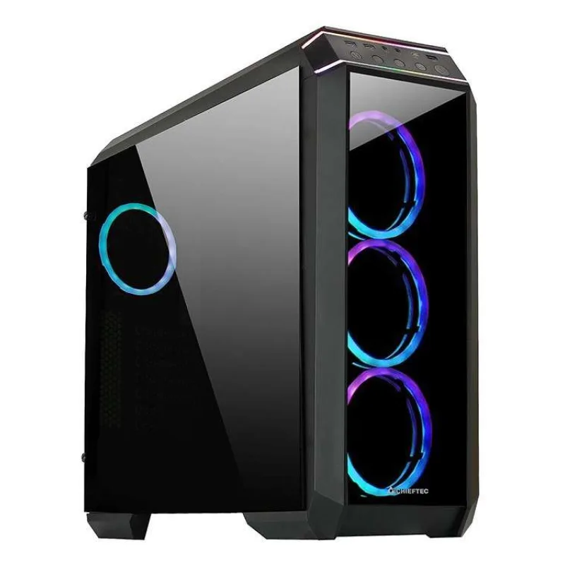 CHIEFTEC MidT Stallion II GP-02B-UC-OP / ATX / 2x USB3.0 / USB2.0 / USB-C / bez zdroje / průhledná bočnice / černá (GP-02B-UC-OP)