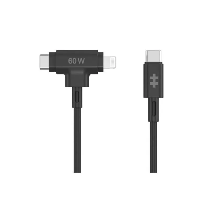 Hyper kábel HyperJuice USB-C/Lightning Hybrid Silicone Cable 1.5m - Black (HJ4010BKGL)