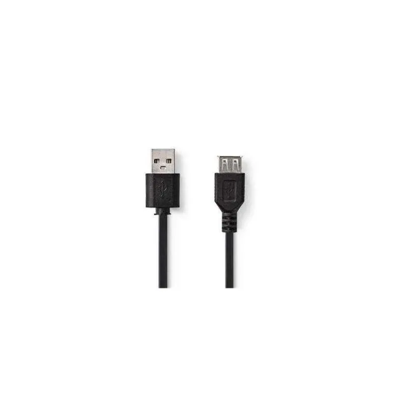 Nedis CCGB60010BK20 - USB 2.0 kabel | A Zástrčka - A Zásuvka | 2 m | Černá barva (CCGB60010BK20)